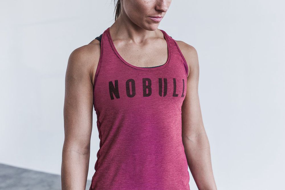 NOBULL Majice Bez Rukava Ženske - Nobull Racerback Bordo (780493-TIA)